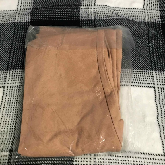 VS PINK TOFFEE FOLDOVER FLARE COTTON LEGGINGS LIMITED EDITION - Picture 10 of 11